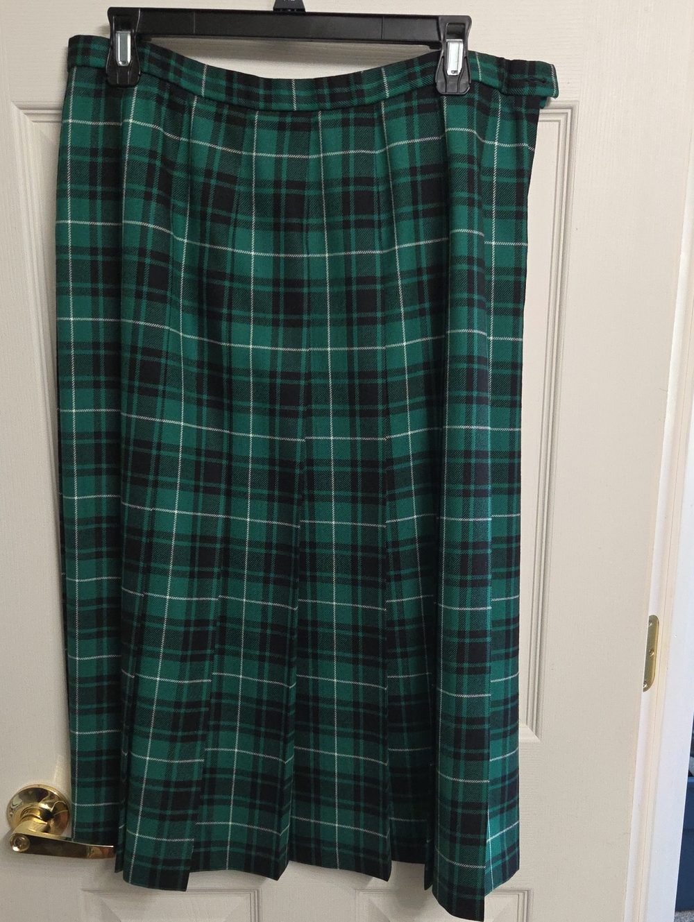 Pendelton Vintage Green Plaid Pleated Women's Skirt
